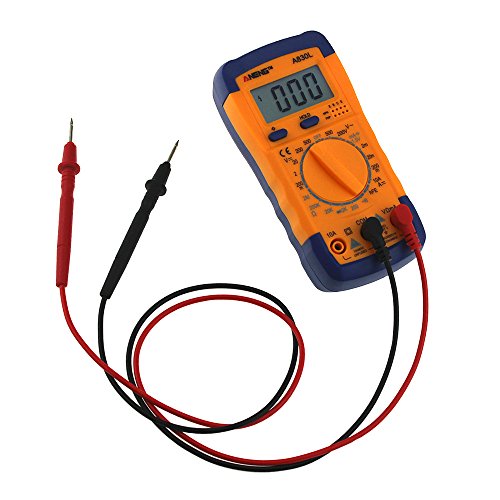 JDgoods Pocket Digital Multimeter Voltmeter Ammeter Ohmmeter Diode NPN PNP Multimeter Volt AC/DC Tester Mete (Yellow)