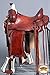 HILASON 17″ Western Big Cowboy Trail Roping Saddle Mahoganythumb 3