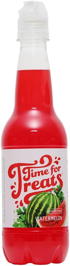 Time For Treats Flavored Syrup for Snow Cones, Homemade Sodas, Cocktails, Coffee, Baking and More - 16.9 Fluid Ounce Bottle (Watermelon)