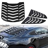 Yoursme Rear and Side Window Louvers Scoop Matte Black ABS Sun Shade Cover in GT Lambo Style Fits for Ford Mustang 2015 2016 2017 2018 2019 2020