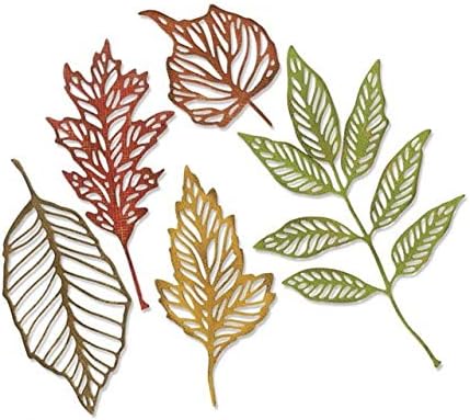 Skeleton Leaves - 5pc Skeleton Leaves Flower Set Metal Cutting Dies New for 2019 Scrapbooking Craft Embossing Die cuts Card Making DIY 12680mm