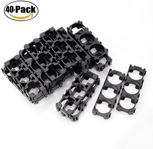 YEHAM 40pcs 18650 Lithium Battery Triple Holder Bracket for DIY Battery Pack