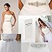 QueenDream Crystal Wedding Belt White Satin Bridal Sash Wedding Belt for Bride and Bridesmaid