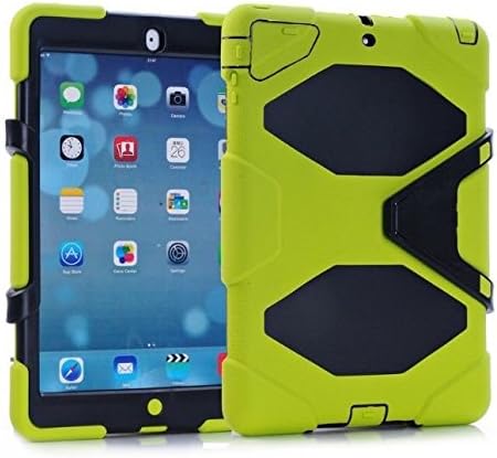 iPad Air Case 9.7 inch, [Kickstand]3in1 Heavy Duty Shock Absorption Rugged Armor Three Layer Hard PC+Silicone Hybrid High Impact Resistant Defender Full Body Protective Cover with Screen Protector