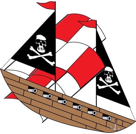 Gayla 3D Nylon Pirate Ship Kite w/Twine & Winder GAL960