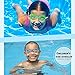 Splaqua Kids Swim Goggles for Boys and Girls - Adjustable Straps, Silicone Eye Seal, UV Protection and Anti Fog Lenses Swimming Goggle - Blue Tie Dye