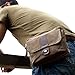 Ibagbar Small Fashion Multifunction Vintage Canvas Waist Bag Fanny Pack Running Pack Outdoor Bag Sporting Bag Cycling Leisure Bag with Detachable Belt for Men and Women Brown