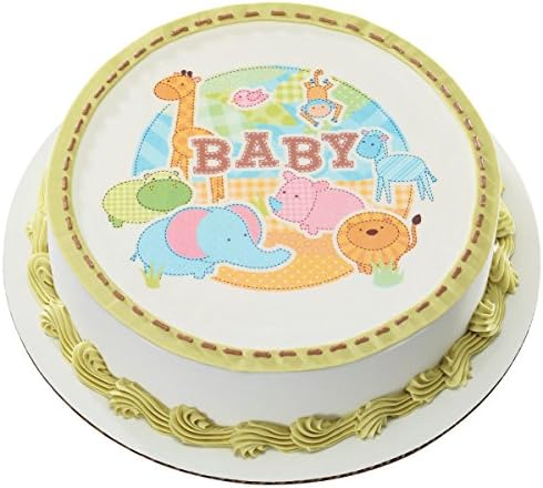 Baby Shower Edible Cake Topper Frosting Sheet Baby Safari Jungle Animals