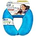 Cloudz Dual Comfort Microbead Airplane Travel Neck Pillow. Soft Cozy Plush Fabric on One Side, Cool Relaxing Spandex on The Other! Customize Your Comfort and Support at Home or On The Go! Bright Blue