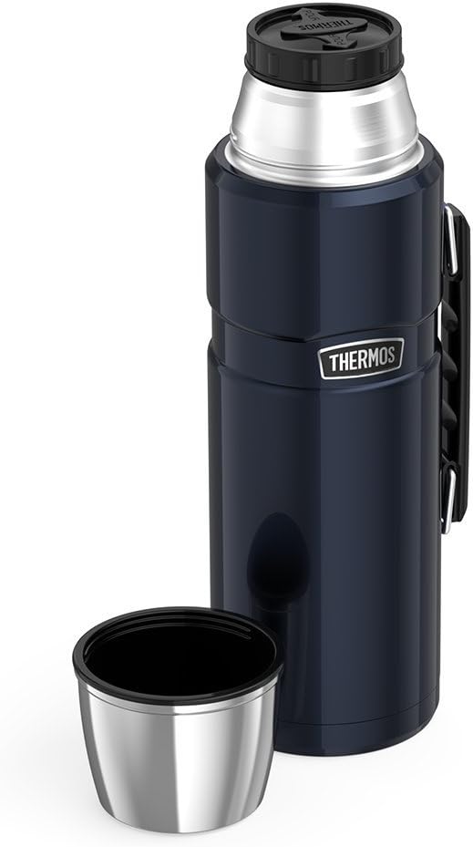 THERMOS Stainless King Vacuum-Insulated Beverage Bottle, 68 Ounce, Midnight Blue: Kitchen & Dining