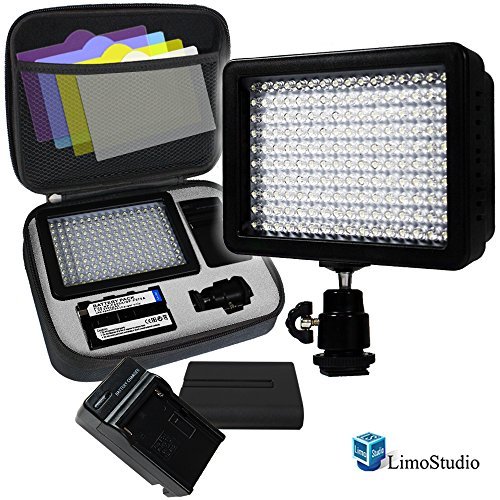 LimoStudio 160 LED Video Light Lamp Panel Dimmable for DSLR Camera DV Camcorder, AGG1318