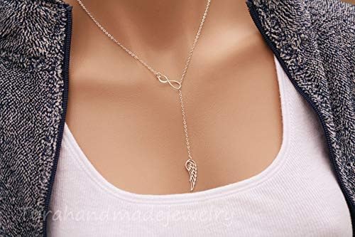 Infinity Angel Wing necklace,Sterling Silver delicate Wing necklace,Memory wing necklace,Bridesmaid gift,rememberance memorial necklace,Wedding bridal Jewelry
