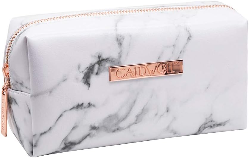 CHIRORO Cosmetic Pouch Makeup Bag Cosmetic Bag PU Leather Toiletry Bag Fashion Multifunctional Marble Cosmetic Pouch for Travel