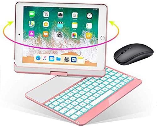キーボード保護カバーipad 9 7 18 Ipad 17 Ipad Air トラスト 2 Pro 9 7 7カラーバックライト付きキーボード 360回転ワイヤレスフォリオキー 1 Ipad