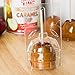 Clear Candy Apple Containers- 20 Pcs Bubble Candy Apple Boxes- Large Candy Apple Container Boxes- Plus 20 Bamboo Candy and Caramel Apple Sticks Wood Skewer- Great for Standard and Large Size Apples