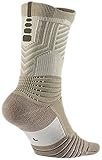 Nike Men's Elite Versatility Crew Basketball Socks (Large, Bamboo/Light Bone/Cargo Khaki)
