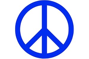 HILL COUNTRY VINYL Peace Sign Symbol [Pick Any Color] Vinyl Transfer Sticker Decal for Laptop/Car/Truck/Window/Bumper (3in x 3in, Blue)