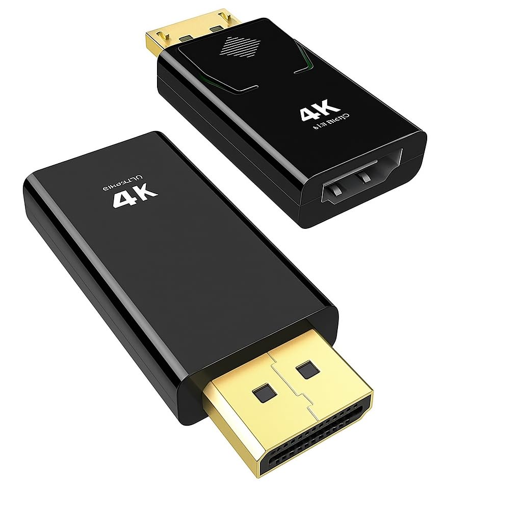 Display Port (Not USB) to HDMI Converter Adaptor, DP Male - HDMI Female, With Audio Master Cables