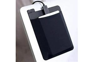 1Pc Laptop Pocket Bag with Reusable Adhesive, Computer Accessory Bag Holder, Self-Adhesive Mouse and Headphone Storage for Po
