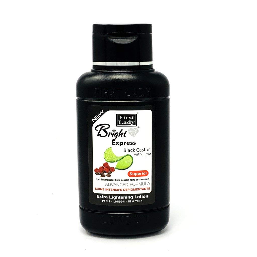 First Lady Bright Express Black Castor & Lime Brightening Body Lotion – Dark Spot & Hyperpigmentation Moisturiser with Kojic Acid – Even Skin Tone Body Cream 500ml