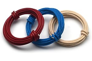 MAXCHEER Cloth-Covered Waxed Vintage-Style Pushback Guitar Wire, 15 Ft,(5-White/5-Blue/5-Red) Pushback Wire for Electric Guitar Upgrades Kits