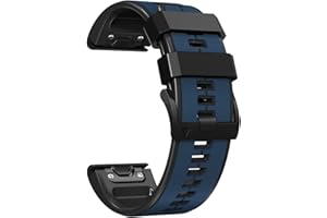 OUTVI 22mm watch band for garmin fenix 7 fenix 6 pro solar fenix 5 quick release dual color silicone watch strap for garmin instinct 2 solar forerunner 965 955 945 epix 2 pro