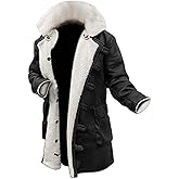 Blingsoul Real Lambskin Swedish Bomber Coat - Sherpa Lined Leather Jacket Fur Coats