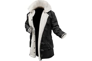 Blingsoul Real Lambskin Swedish Bomber Coat - Sherpa Lined Leather Jacket Fur Coats