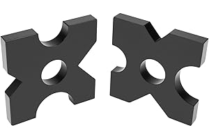 FELIEVY Arbor Press Plate, 20 Ton and 32 Ton Shop Metal Press Plates with 4 Notch, 1 inch/25mm Thickness, H Frame Thickened Hydraulic Shop Press Plate 1" x 7" x 7" (1 Pair)