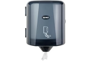 EZPULL EZbrnd Wall Mount High Capacity Centerpull Paper Towel Dispenser for Commercial/Washroom/Office/FoodService, Pearl Black