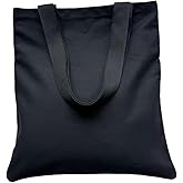 Augbunny 12OZ 100% Cotton Canvas Reusable Grocery Shopping Bags Plain Bag to Decorate Crafts DIY, Multi Purpose Tote Bag