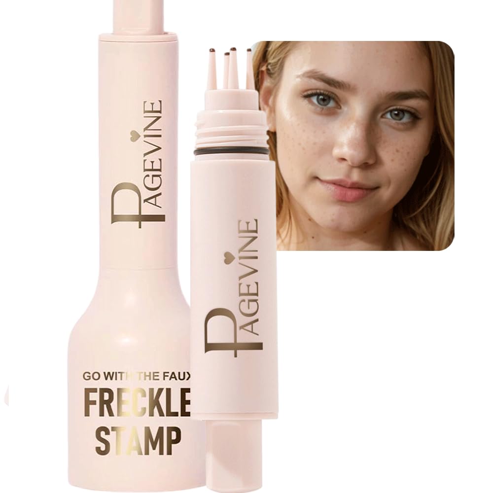 Photo 1 of Faux Freckle Stamp Pen – Upgraded Liquid Freckle Marker with Multi-Prong Soft Tip, Air Cushion Applicator for Natural Sun-Kissed Look, Long-Lasting Freckle Makeup Tool (1# Light)