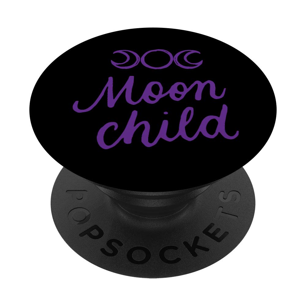 Moon Child Pagan Witch Wicca Wiccan Gothic Boho Hippie Gifts PopSockets PopGrip: Swappable Grip for Phones & Tablets