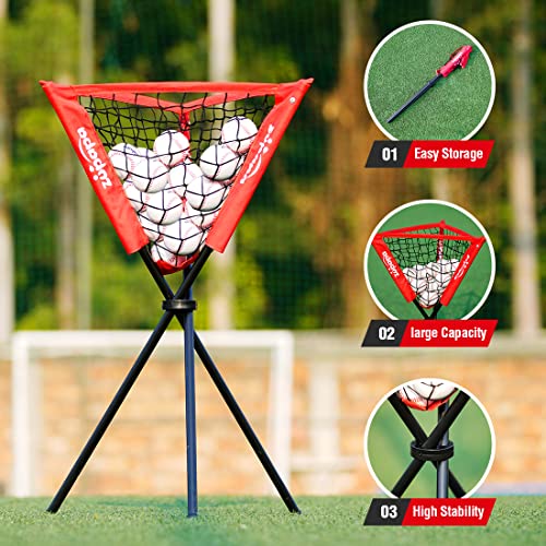 Zupapa 7x7 Feet Baseball Softball Hitting Pitching Net Tee Caddy Set