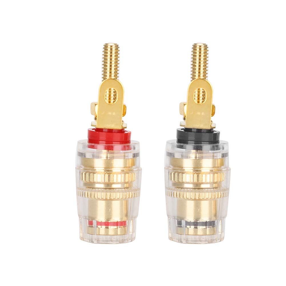 Dioche Gold Plated Banana Plug Speaker Jack Adapter Audio Connector for Speaker Cables