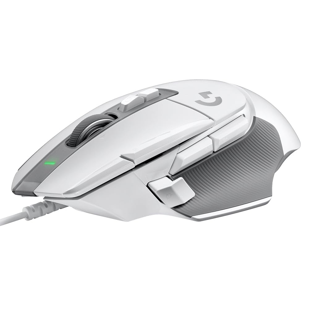 Logitech G502X Wired Gaming Mouse - LIGHTFORCE Hybrid Optical - Mechanical Primary Switch Hero 25K Gaming Sensor for PC/macOS/Windows - White