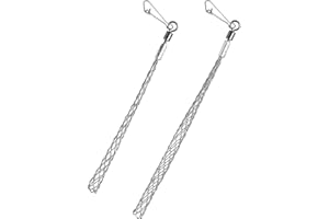 MINGQIEVEN 2 Pcs Wire Pulling Grip Mesh Cable Pulls Metal Cable Puller Socks Wire Pulling Tools Wire Pulling Grip Sock for Electrical Pulling Grips, Suitable for Light and Heavy Cables(1/2 in and 3/4 in)