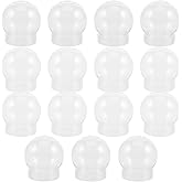 Alipis 15PCS DIY Snow Globe Water Globe: 2.8 Inch/70mm Plastic Snow Globes with Screw Off Cap - Clear Fillable Jar Ornaments for DIY Crafts Christmas Home Decoration