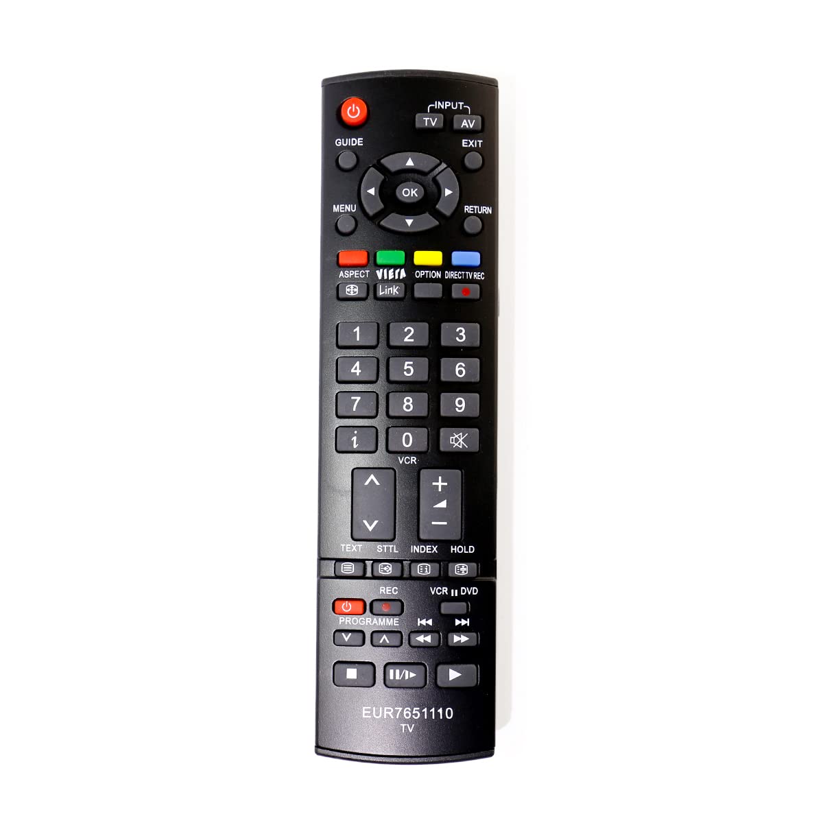 AULCMEET EUR7651110 Replacement Remote Control Compatible with Panasonic 4K OLED Smart TV TH-42PX7B TH-50PX7B TX-32LED7FA TX-26LED7F TX-32LED7F TX-26LED7FA TX-26LMD70 TX-26LMD71F TX-32LMD71F