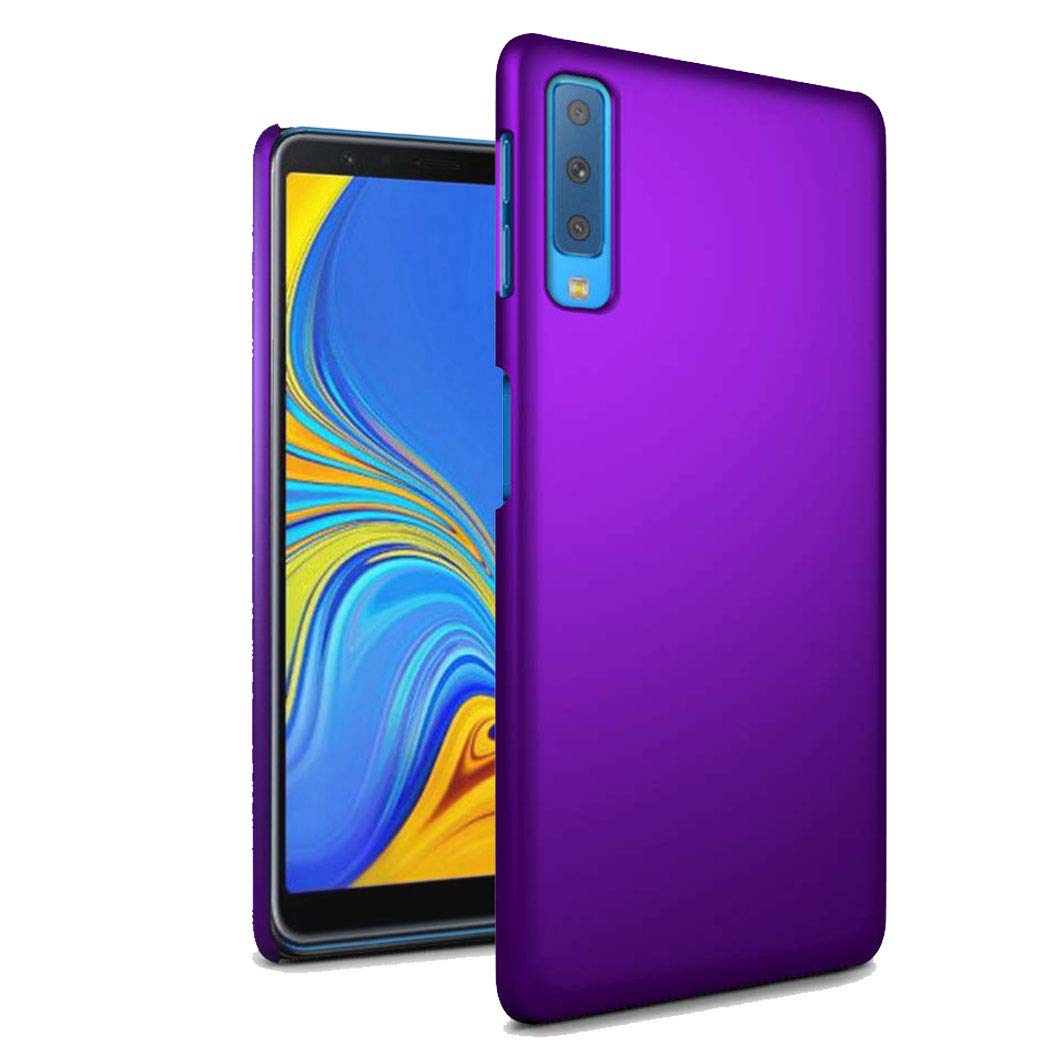 GAPlus Samsung Galaxy A7 2018 Case - Ultra Slim Thin Armour Hard Case - Matte Rubberized Cover For Samsung Galaxy A7 2018 (Purple)