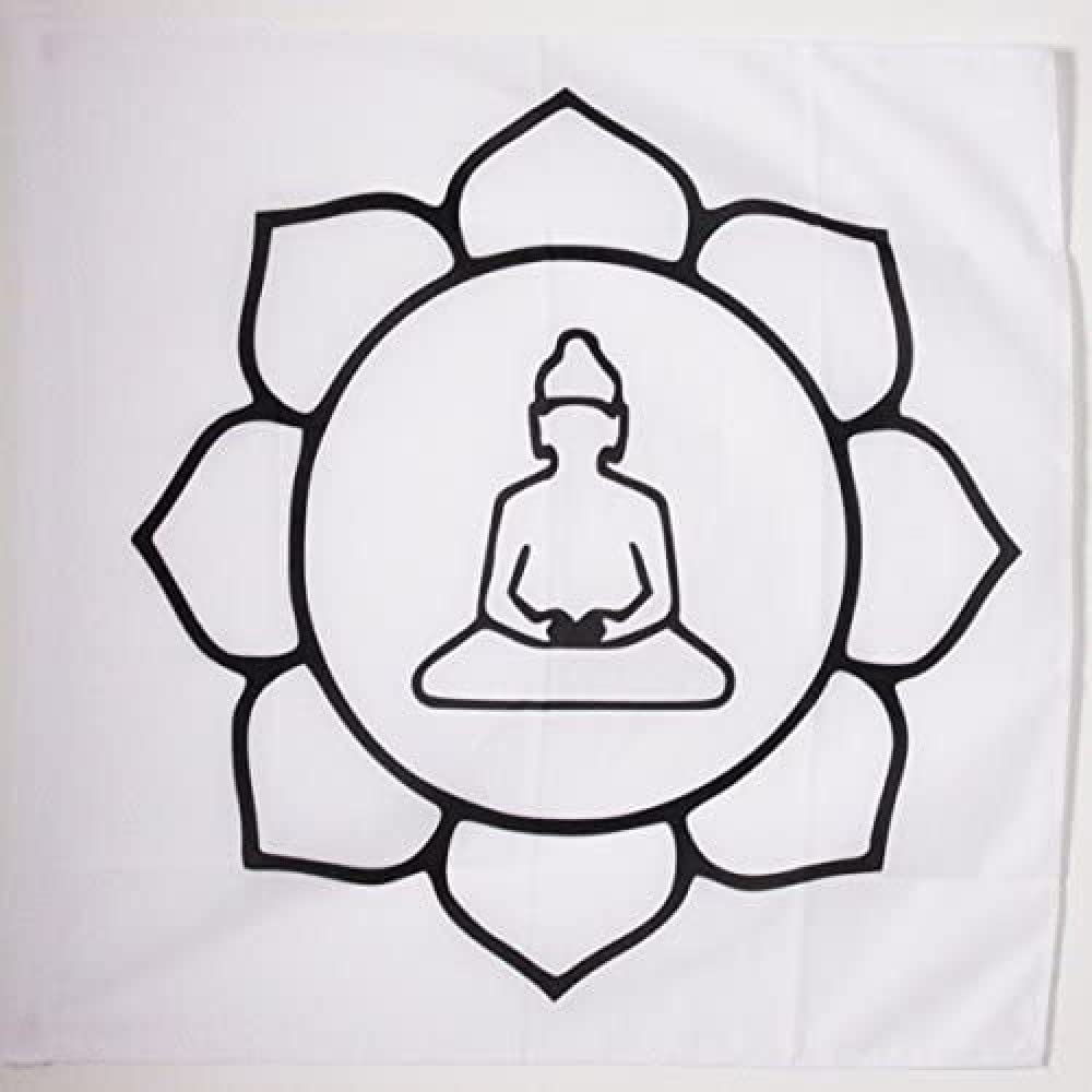 AZ FLAG - Buddha Lotus flower Flag - 3x3 Ft - 100% Polyester Buddhism Banner with Sleeve - Fade Resistant - Vivid Colors - 3' x 3' Feet - 90x90 Cm