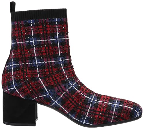 KENNETH COLE REACTION RIDA STRETCH JEWEL RED PLAID KNIT 11