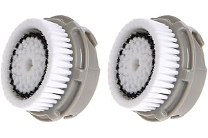 CONVELIFE Facial Cleansing Brush Head Replacement, Facial Cleansing Brush Head, for Acne Prone, Clogged, Enlarged Pore, Sensitive, Delicate and Dry Skins (Grey/2Pack)