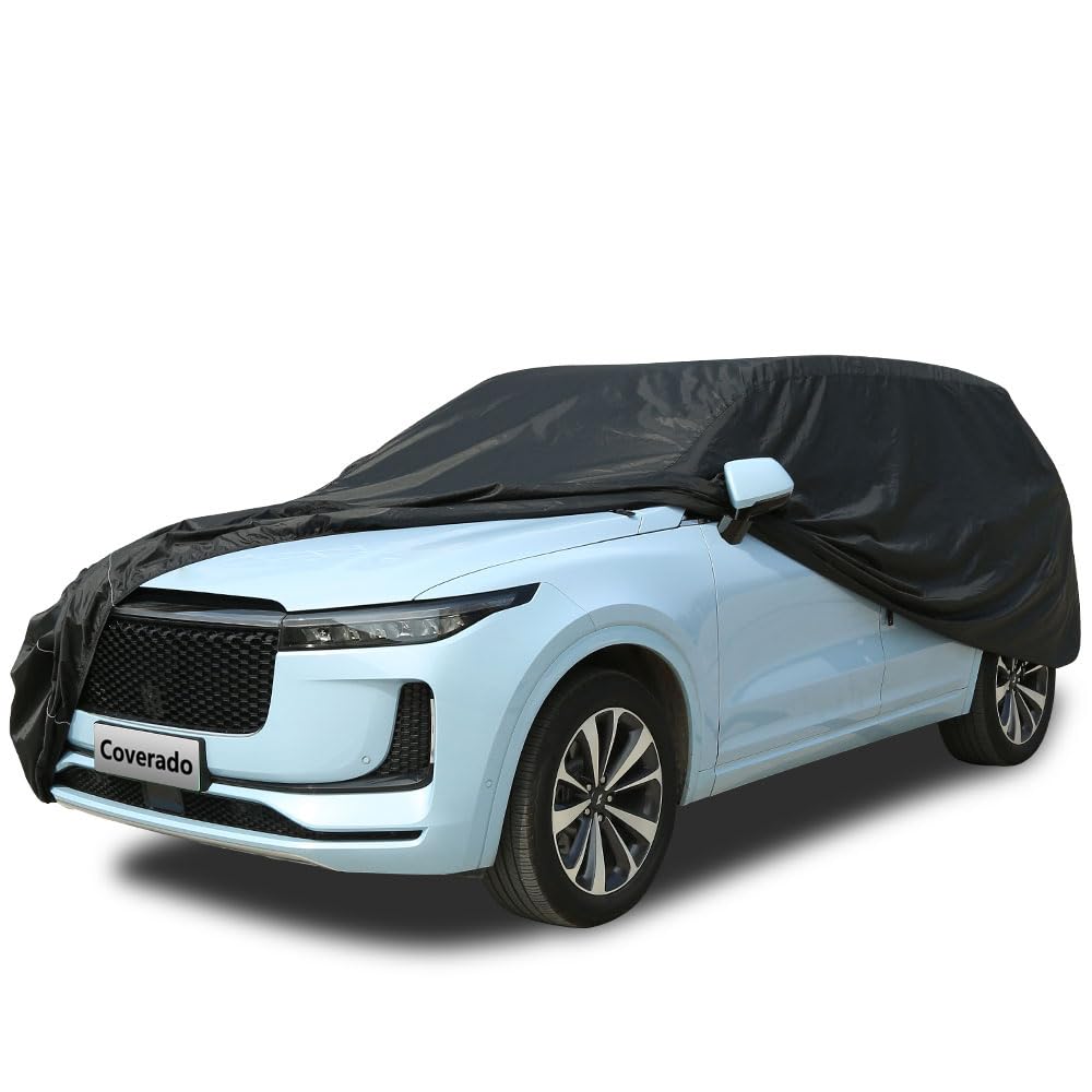 Photo 1 of Coverado Car Cover Waterproof All Weather, Outdoor SUV Car Cover Rain Sun UV Snow Protection, Car Covers for Automobiles, 210D Breathable Universal Full Exterior Covers Fit for SUV (170"-190")