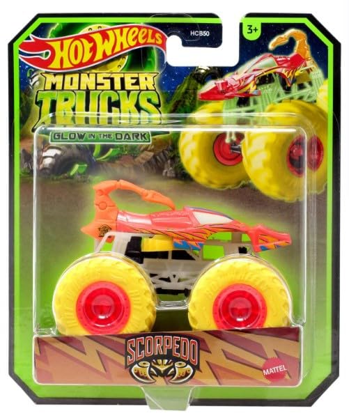 Hot Wheels Monster Trucks - (Glow in The Dark Scorpedo - HVH82) — image 1