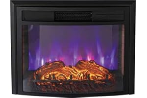 Greystone - GREYSTONE 26" Electrical Fireplace, Remote, and Trim KIT, Curved