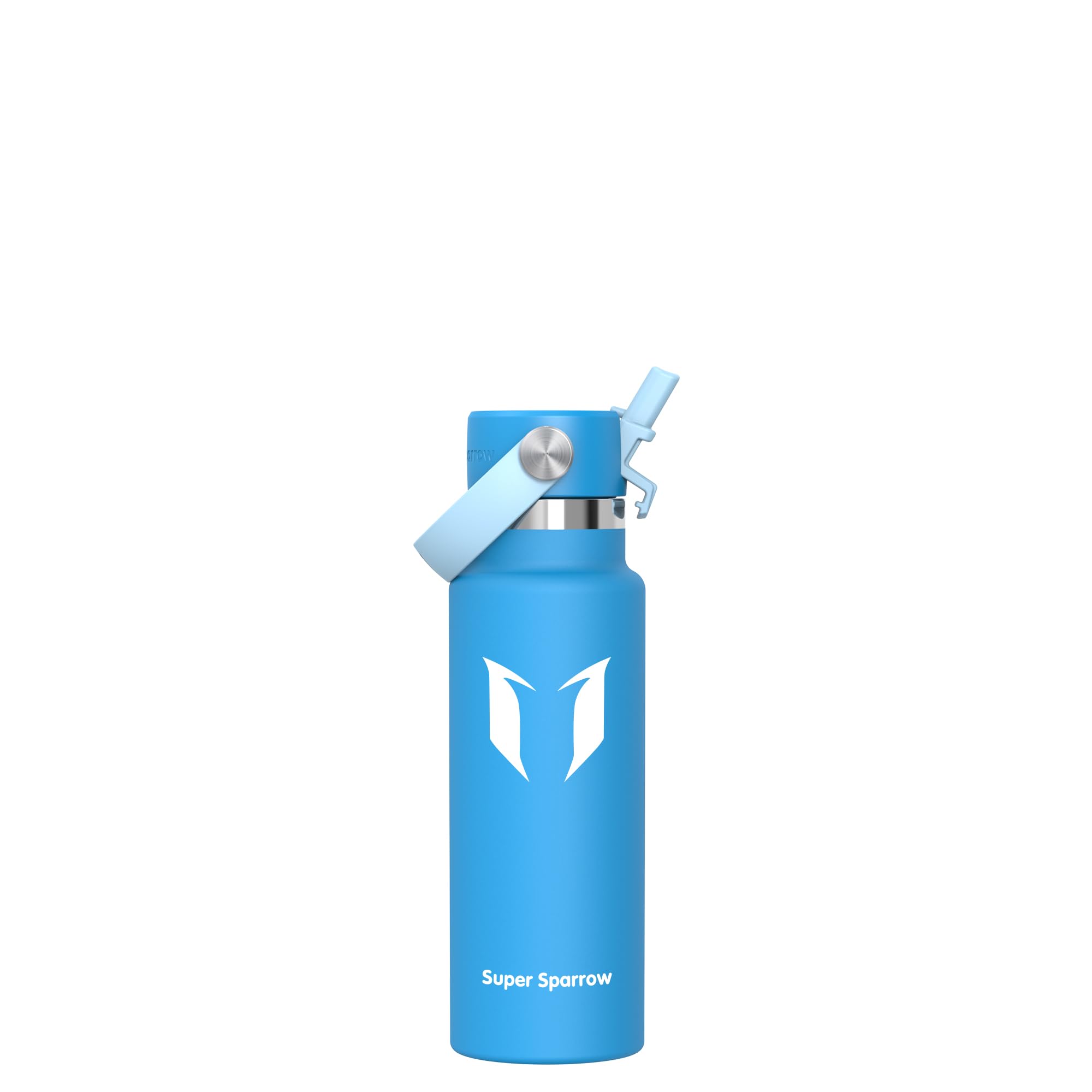 Sparrow Insulated Water Bottle Kids 350ml - FlipFlow Metal Water Bottles with Straw Lid - BPA Free - Leakproof Stainless Steel Flask for Sport, School, Outdoor, Travel