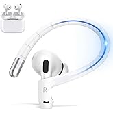Anti-Slip Ear Hooks for AirPods Pro 3 (2025), Comfortable Fit | Sports Anti-Loss | Memory Titanium Alloy Ear Hooks Compatible for AirPods Pro 3rd Generation Earbuds Accessories with Lanyard, White