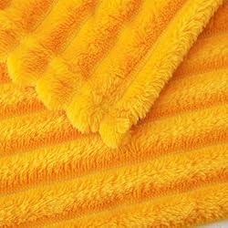Linecooo Yellow Fleece Throw Blanket