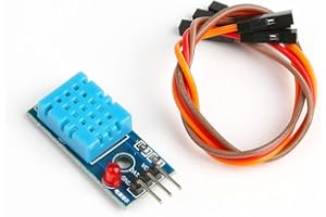 SHILLEHTEK DHT11 Temperature and Humidity Sensor Module with LED & Cable - Temperature Humidity Measurement for Arduino, Rasp